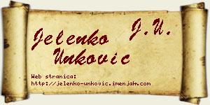 Jelenko Unković vizit kartica